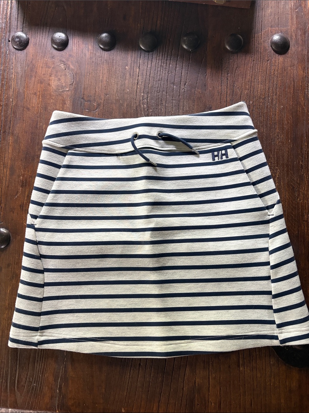 Helly Hansen White and Navy Striped Mini Skirt